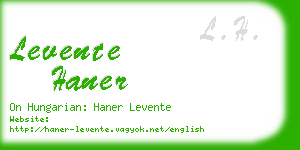 levente haner business card